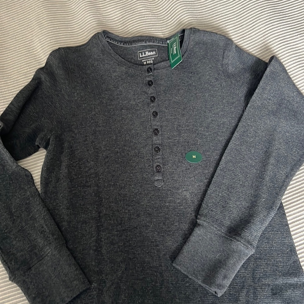 L.L.Bean Waffle-knit Henley